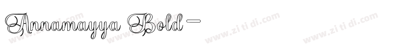 Annamayya Bold字体转换